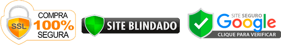 Compra 100% segura · Site Blindado · Google Site Seguro